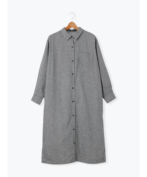 Lugnoncure（ルノンキュール）の「ネルシャツワンピース（ワンピース・レディース・オフホワイト/ブラウン/ブラック・F）」の20枚目の写真