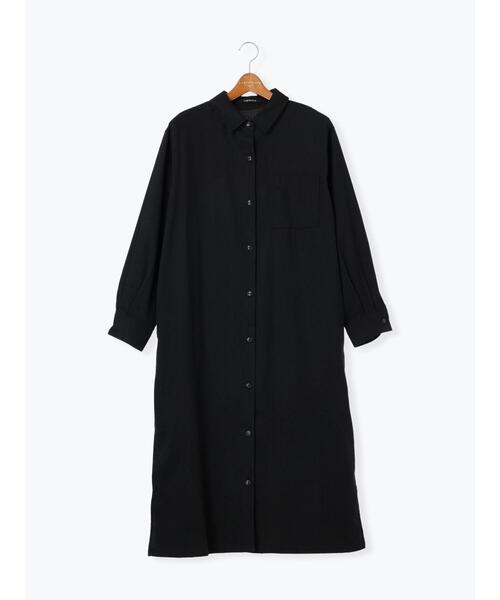 Lugnoncure（ルノンキュール）の「ネルシャツワンピース（ワンピース・レディース・オフホワイト/ブラウン/ブラック・F）」の21枚目の写真