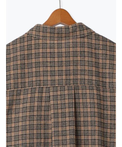 Lugnoncure（ルノンキュール）の「ネルシャツワンピース（ワンピース・レディース・オフホワイト/ブラウン/ブラック・F）」の5枚目の写真