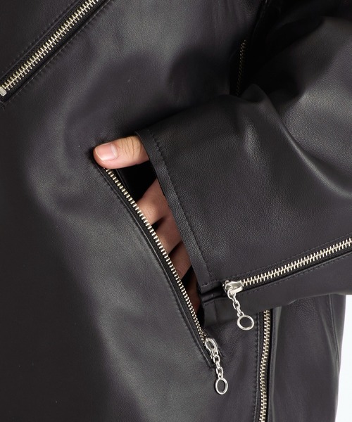 FACETASM(ファセッタズム)の「【FACETASM/ファセッタズム】AVIREX×FACETASM ZIP RIDERS JACKET(ライダースジャケット・メンズ・ブラック・3/4)」の15枚目の写真