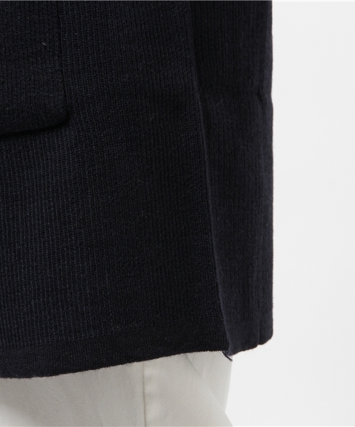 NATURAL BEAUTY BASIC（ナチュラルビューティーベーシック）の「フーデットラップカーディガン（カーディガン/ボレロ・レディース・ダークネイビー/グレー系その他・MEDIUM）」の3枚目の写真