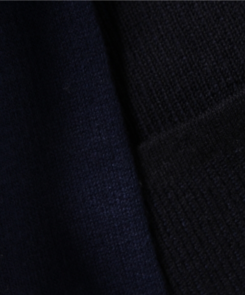 NATURAL BEAUTY BASIC（ナチュラルビューティーベーシック）の「フーデットラップカーディガン（カーディガン/ボレロ・レディース・ダークネイビー/グレー系その他・MEDIUM）」の5枚目の写真