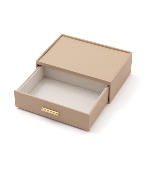 スタッキング ジュエリーボックス オープンマルチ L ベージュ（収納