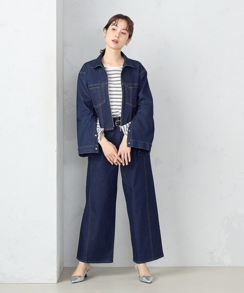 COMME CA ISM（コムサイズム）の「デニムジャケット / セットアップ対応（デニムジャケット・レディース・インディゴブルー/ブルー・MEDIUM/LARGE）」の7枚目の写真