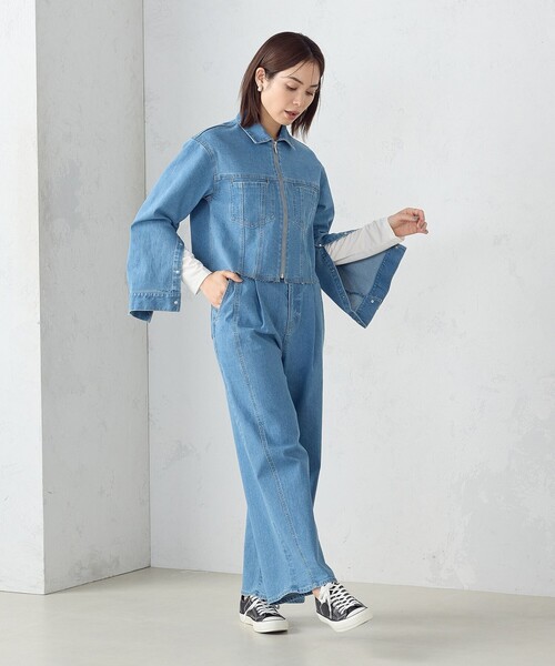 COMME CA ISM（コムサイズム）の「デニムジャケット / セットアップ対応（デニムジャケット・レディース・インディゴブルー/ブルー・MEDIUM/LARGE）」の12枚目の写真