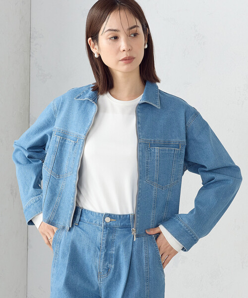 COMME CA ISM（コムサイズム）の「デニムジャケット / セットアップ対応（デニムジャケット・レディース・インディゴブルー/ブルー・MEDIUM/LARGE）」の4枚目の写真