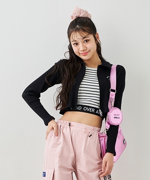 by LOVEiT(バイラビット)の「テレコWジップカーディガン(カーディガン/ボレロ・キッズ・オフホワイト/ブラック/ラベンダー/グリーン・120cm/130cm/140cm/150cm/160cm)」の21枚目の写真