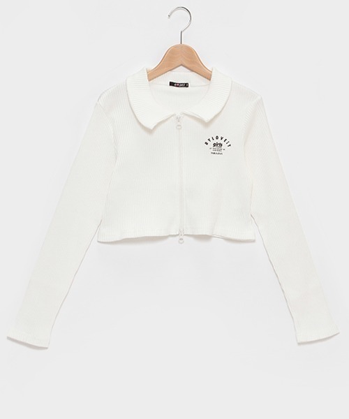 by LOVEiT(バイラビット)の「テレコWジップカーディガン(カーディガン/ボレロ・キッズ・オフホワイト/ブラック/ラベンダー/グリーン・120cm/130cm/140cm/150cm/160cm)」の14枚目の写真
