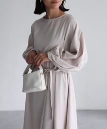 Riberry | ベルト付き ランタンスリーブワンピース(ワンピース)