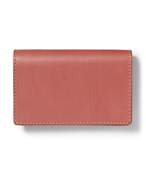 無印良品（ムジルシリョウヒン）の「手塗りヌメ革　名刺入れ　タテ７．３×ヨコ１０．８×マチ１．７ｃｍ（名刺入れ・メンズ・グリーン/レッド/ブルー・FREE）」の1枚目の写真