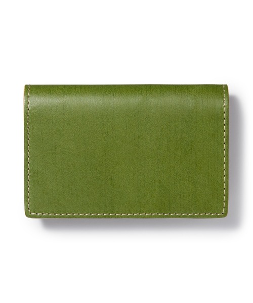 無印良品（ムジルシリョウヒン）の「手塗りヌメ革　名刺入れ　タテ７．３×ヨコ１０．８×マチ１．７ｃｍ（名刺入れ・メンズ・グリーン/レッド/ブルー・FREE）」の2枚目の写真