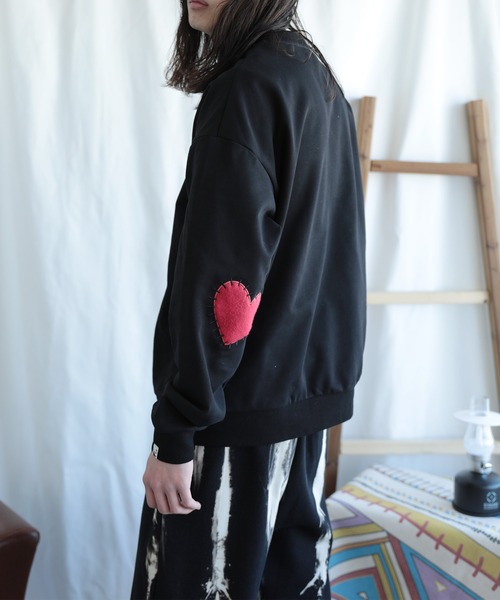 HOOK(フック)の「HOOK -original- ハート肘パッチ刺繍スウェット(スウェット・メンズ・グレー/ブラック/ホワイト・XL/L/M)」の19枚目の写真