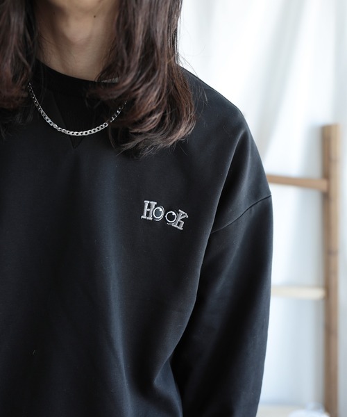 HOOK(フック)の「HOOK -original- ハート肘パッチ刺繍スウェット(スウェット・メンズ・グレー/ブラック/ホワイト・XL/L/M)」の22枚目の写真