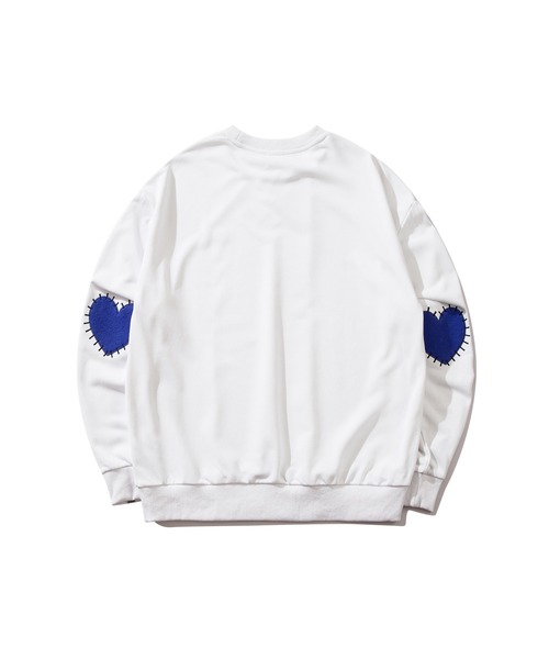 HOOK(フック)の「HOOK -original- ハート肘パッチ刺繍スウェット(スウェット・メンズ・グレー/ブラック/ホワイト・XL/L/M)」の5枚目の写真