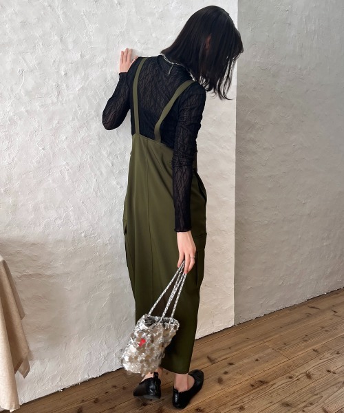 Rejoule(リジュール)の「フロントジップミリタリージャンパースカート(ジャンパースカート・レディース・カーキ/ブラック/チャコールグレー・FREE)」の15枚目の写真