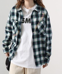 ブリーチ オンブレチェック L/S ワークシャツ