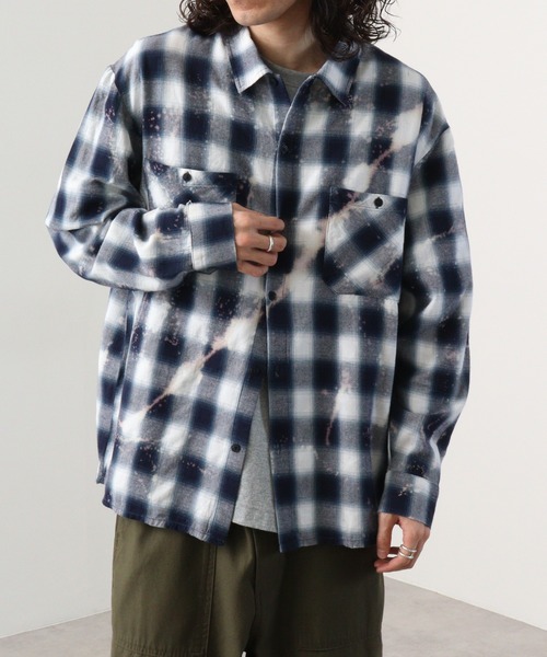 FUNALIVE（ファンアライブ）の「ﾌﾞﾘｰﾁ ｵﾝﾌﾞﾚﾁｪｯｸ L/S ﾜｰｸｼｬﾂ（シャツ/ブラウス・メンズ・ブラック/グリーン/ネイビー・XL/L/M）」の18枚目の写真