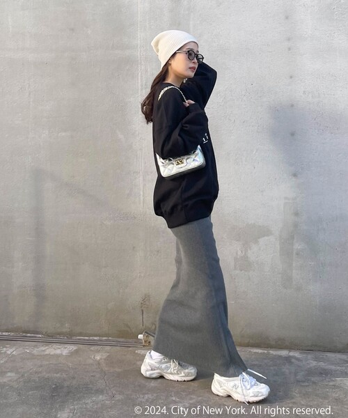 GOOD ROCK SPEED（グッドロックスピード）の「【GOOD ROCK SPEED/グッドロックスピード】別注NYCロゴスウェット（スウェット・レディース・グレー/ブラック・FREE）」の4枚目の写真