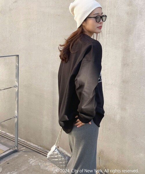 GOOD ROCK SPEED（グッドロックスピード）の「【GOOD ROCK SPEED/グッドロックスピード】別注NYCロゴスウェット（スウェット・レディース・グレー/ブラック・FREE）」の7枚目の写真