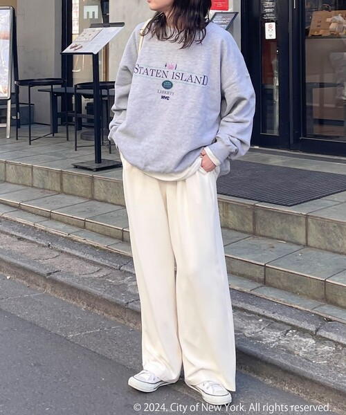 GOOD ROCK SPEED（グッドロックスピード）の「【GOOD ROCK SPEED/グッドロックスピード】別注NYCロゴスウェット（スウェット・レディース・グレー/ブラック・FREE）」の13枚目の写真