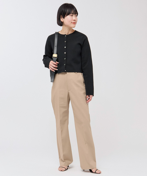 AP STUDIO（エーピーストゥディオ）の「TC クロップドカーディガン（カーディガン/ボレロ・レディース・ブラック/ホワイト・FREE）」の7枚目の写真