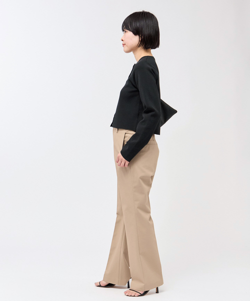 AP STUDIO（エーピーストゥディオ）の「TC クロップドカーディガン（カーディガン/ボレロ・レディース・ブラック/ホワイト・FREE）」の8枚目の写真