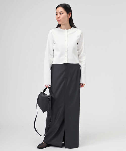 AP STUDIO（エーピーストゥディオ）の「TC クロップドカーディガン（カーディガン/ボレロ・レディース・ブラック/ホワイト・FREE）」の10枚目の写真