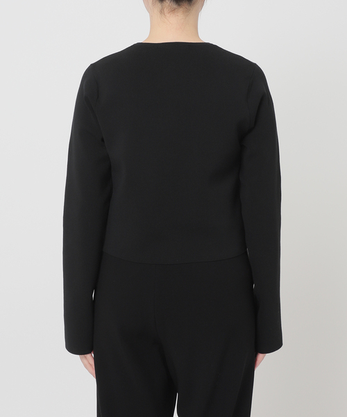 AP STUDIO（エーピーストゥディオ）の「TC クロップドカーディガン（カーディガン/ボレロ・レディース・ブラック/ホワイト・FREE）」の18枚目の写真