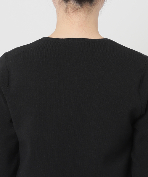 AP STUDIO（エーピーストゥディオ）の「TC クロップドカーディガン（カーディガン/ボレロ・レディース・ブラック/ホワイト・FREE）」の20枚目の写真