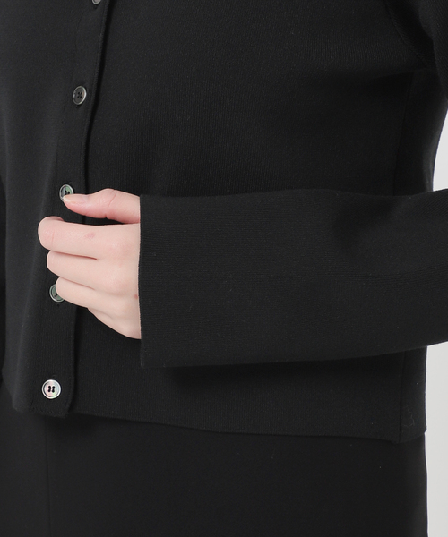 AP STUDIO（エーピーストゥディオ）の「TC クロップドカーディガン（カーディガン/ボレロ・レディース・ブラック/ホワイト・FREE）」の22枚目の写真