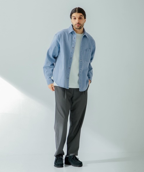 URBAN RESEARCH Sonny Label(アーバンリサーチサニーレーベル)の「ストレッチデニムレギュラーシャツ(シャツ/ブラウス・メンズ・インディゴブルー/ライトインディゴブルー・LARGE/MEDIUM)」の10枚目の写真