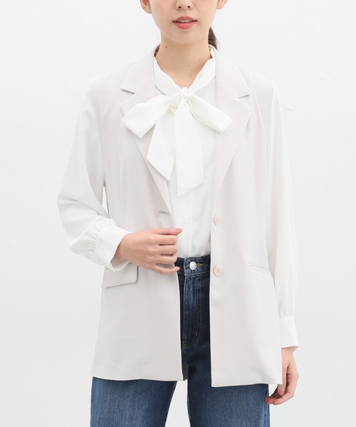 Honeys（ハニーズ）の「テーラードジレ（ベスト・レディース・ネイビー/ベージュ/ブラック/ライトベージュ・M/L/LL/S）」の3枚目の写真