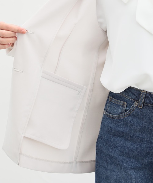 Honeys（ハニーズ）の「テーラードジレ（ベスト・レディース・ネイビー/ベージュ/ブラック/ライトベージュ・M/L/LL/S）」の9枚目の写真