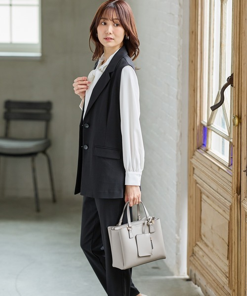 Honeys（ハニーズ）の「テーラードジレ（ベスト・レディース・ネイビー/ベージュ/ブラック/ライトベージュ・M/L/LL/S）」の12枚目の写真