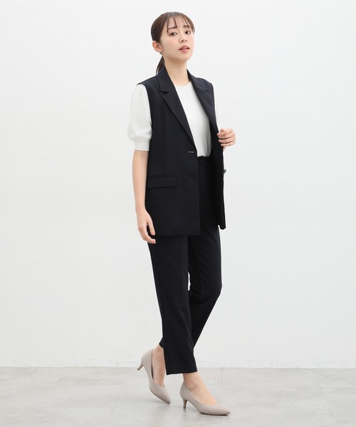 Honeys（ハニーズ）の「テーラードジレ（ベスト・レディース・ネイビー/ベージュ/ブラック/ライトベージュ・M/L/LL/S）」の15枚目の写真