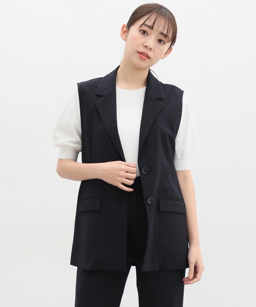 Honeys（ハニーズ）の「テーラードジレ（ベスト・レディース・ネイビー/ベージュ/ブラック/ライトベージュ・M/L/LL/S）」の16枚目の写真