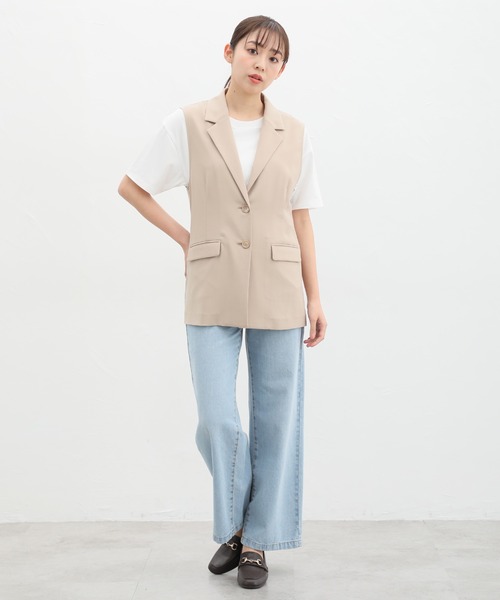 Honeys（ハニーズ）の「テーラードジレ（ベスト・レディース・ネイビー/ベージュ/ブラック/ライトベージュ・M/L/LL/S）」の18枚目の写真