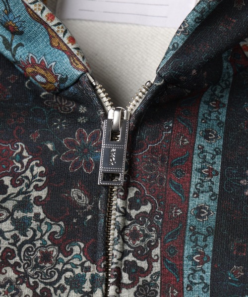 amok（アモク）の「PERSIAN PRINTED ZIPUP HOODIE（パーカー・メンズ・ブラック/マルチ・S/M/L）」の10枚目の写真