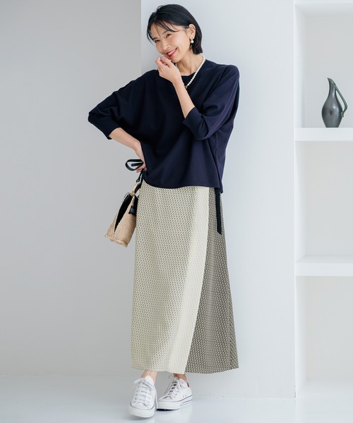 23区 S（ニジュウサンクチイサイサイズ）の「【洗える】コンフォートストレッチ ドルマン ニット（ニット/セーター・レディース・ベージュ系/オレンジ系/ブルー系/スモーキーグリーン系/ネイビー系・32）」の10枚目の写真