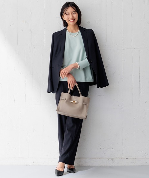 23区 S（ニジュウサンクチイサイサイズ）の「【洗える】コンフォートストレッチ ドルマン ニット（ニット/セーター・レディース・ベージュ系/オレンジ系/ブルー系/スモーキーグリーン系/ネイビー系・32）」の14枚目の写真