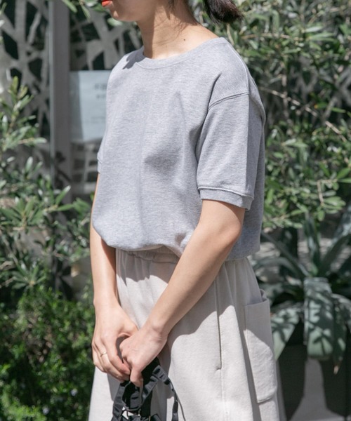 FORK&SPOON(フォークアンドスプーン)の「FORK&SPOON ヘビーウェイト天竺ショートスリーブTシャツ(Tシャツ/カットソー・レディース・グレー系その他/オフホワイト/チャコールグレー/ライトブルー・1)」の11枚目の写真