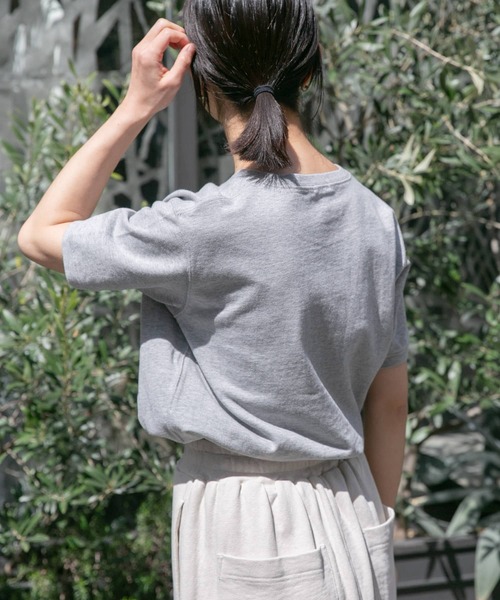 FORK&SPOON(フォークアンドスプーン)の「FORK&SPOON ヘビーウェイト天竺ショートスリーブTシャツ(Tシャツ/カットソー・レディース・グレー系その他/オフホワイト/チャコールグレー/ライトブルー・1)」の12枚目の写真