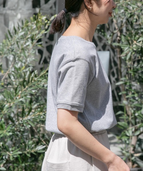 FORK&SPOON(フォークアンドスプーン)の「FORK&SPOON ヘビーウェイト天竺ショートスリーブTシャツ(Tシャツ/カットソー・レディース・グレー系その他/オフホワイト/チャコールグレー/ライトブルー・1)」の13枚目の写真