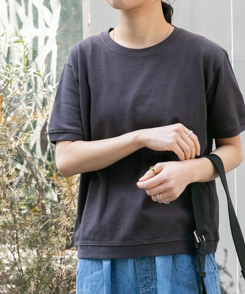FORK&SPOON(フォークアンドスプーン)の「FORK&SPOON ヘビーウェイト天竺ショートスリーブTシャツ(Tシャツ/カットソー・レディース・グレー系その他/オフホワイト/チャコールグレー/ライトブルー・1)」の16枚目の写真