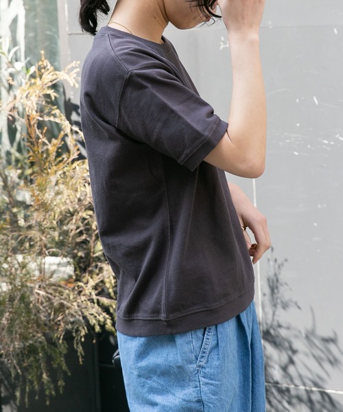 FORK&SPOON(フォークアンドスプーン)の「FORK&SPOON ヘビーウェイト天竺ショートスリーブTシャツ(Tシャツ/カットソー・レディース・グレー系その他/オフホワイト/チャコールグレー/ライトブルー・1)」の18枚目の写真