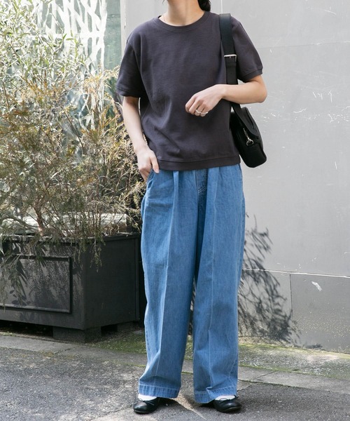 FORK&SPOON(フォークアンドスプーン)の「FORK&SPOON ヘビーウェイト天竺ショートスリーブTシャツ(Tシャツ/カットソー・レディース・グレー系その他/オフホワイト/チャコールグレー/ライトブルー・1)」の19枚目の写真