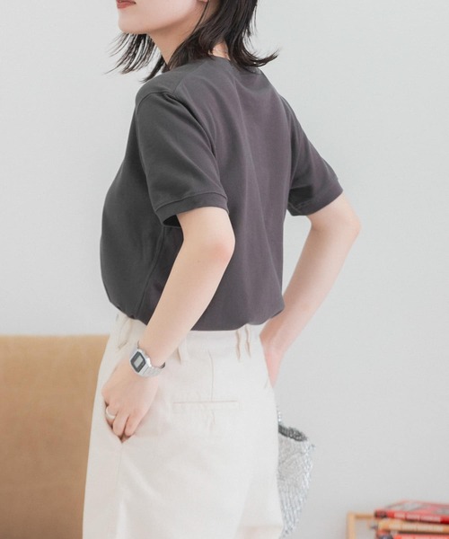 FORK&SPOON(フォークアンドスプーン)の「FORK&SPOON ヘビーウェイト天竺ショートスリーブTシャツ(Tシャツ/カットソー・レディース・グレー系その他/オフホワイト/チャコールグレー/ライトブルー・1)」の21枚目の写真