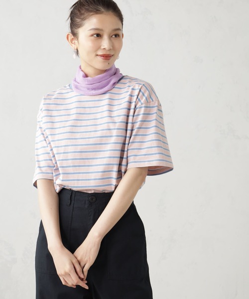 FOUND GOOD（ファウンドグッド）の「シルクウールネックカバー（ネックウォーマー/スヌード・レディース・グレー系5/ネイビー/パープル系2/ブラック・FREE）」の4枚目の写真