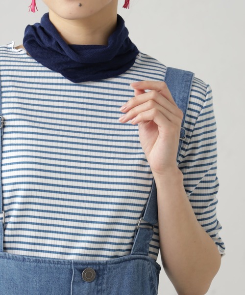 FOUND GOOD（ファウンドグッド）の「シルクウールネックカバー（ネックウォーマー/スヌード・レディース・グレー系5/ネイビー/パープル系2/ブラック・FREE）」の3枚目の写真