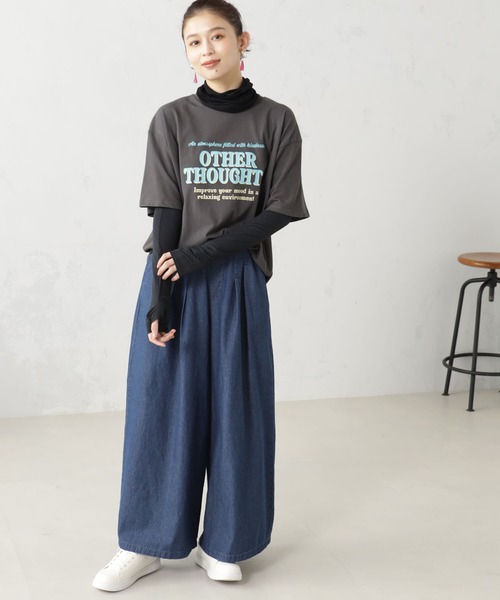 FOUND GOOD（ファウンドグッド）の「シルクウールネックカバー（ネックウォーマー/スヌード・レディース・グレー系5/ネイビー/パープル系2/ブラック・FREE）」の6枚目の写真